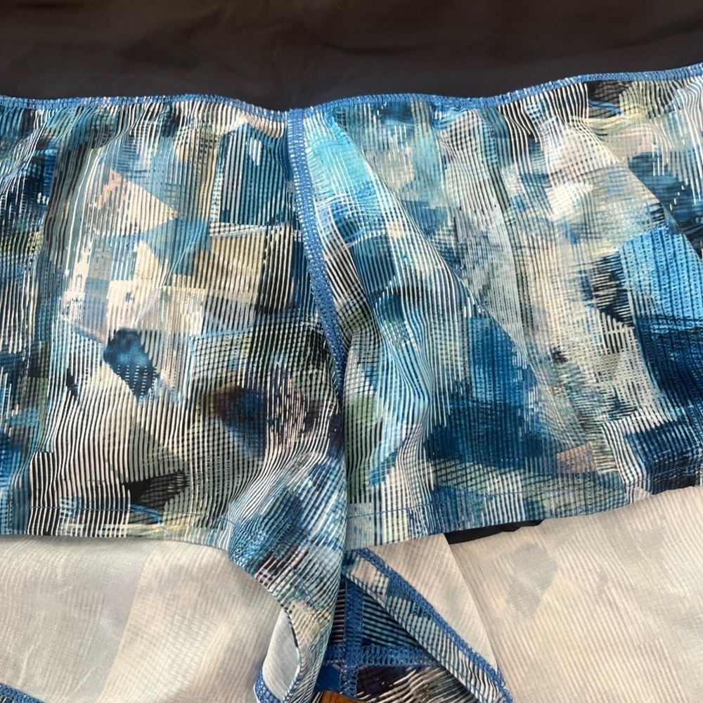 Lululemon Athletica Blue and Black Athletic Shorts - Picture 2 of 8